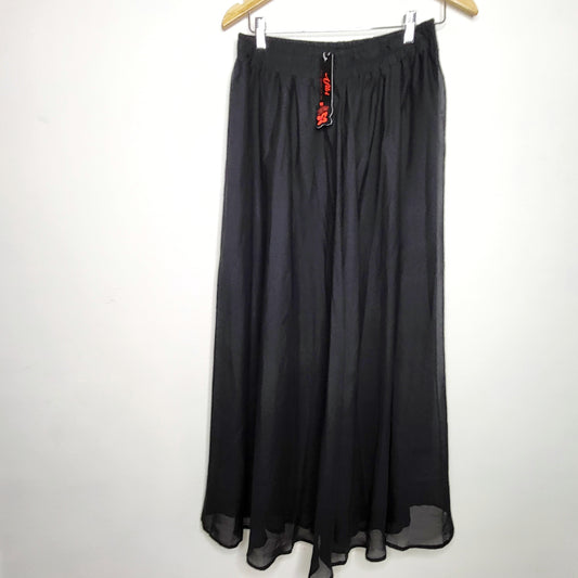 JBAB1 - NEW - Afib-i black chiffon maxi skirt, size large