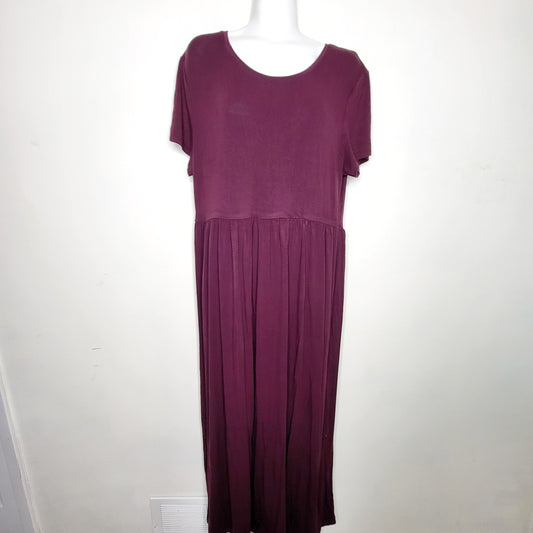 JBAB1 - Amazon Essentials plum coloured maxi dress, size large, good condition