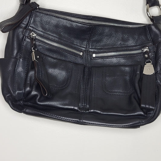 MAYE2 - B. Makowsky black leather shoulder bag, good condition