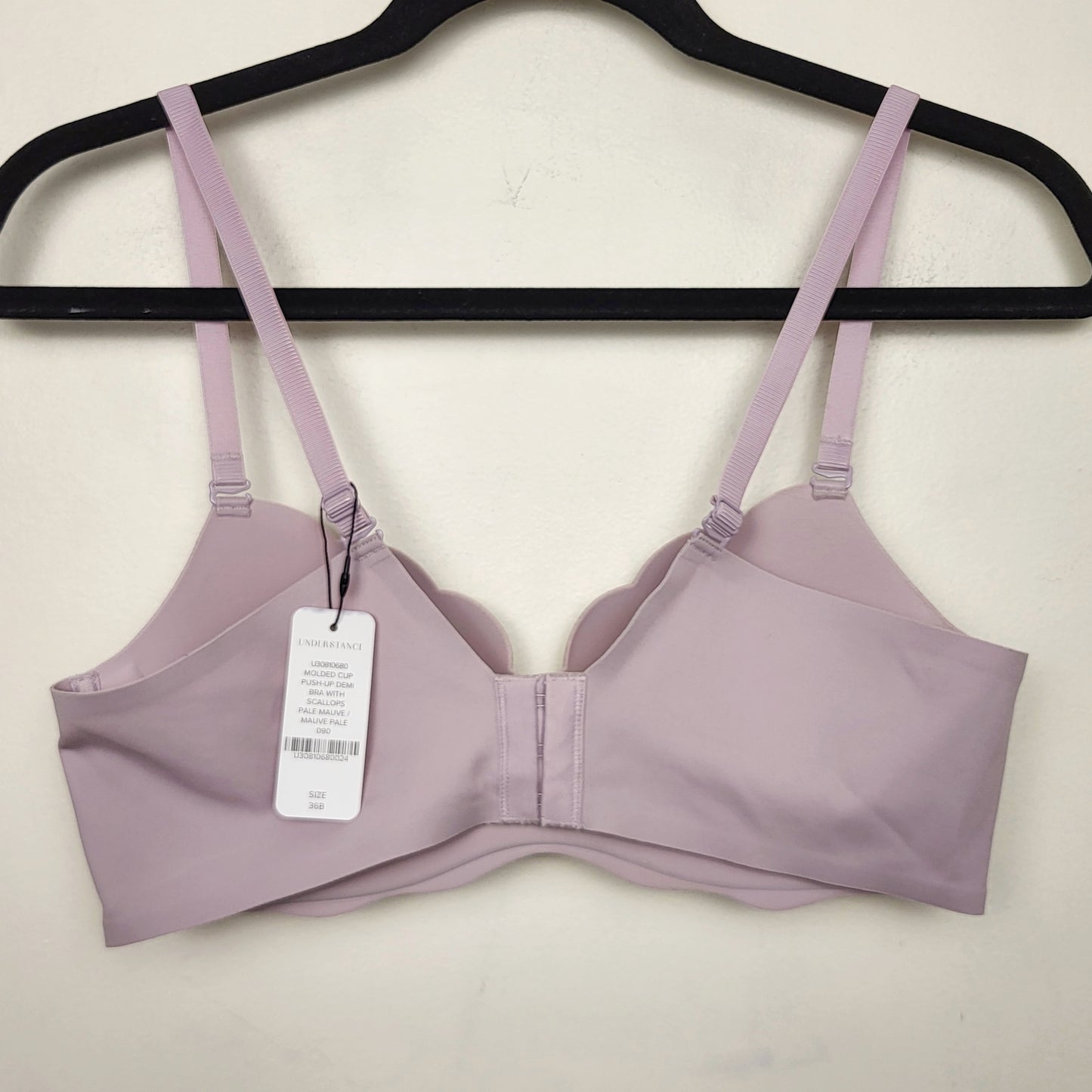 AGLL1 - NEW - Understance molded cup push-up demi bra with scallops. Size 36B
