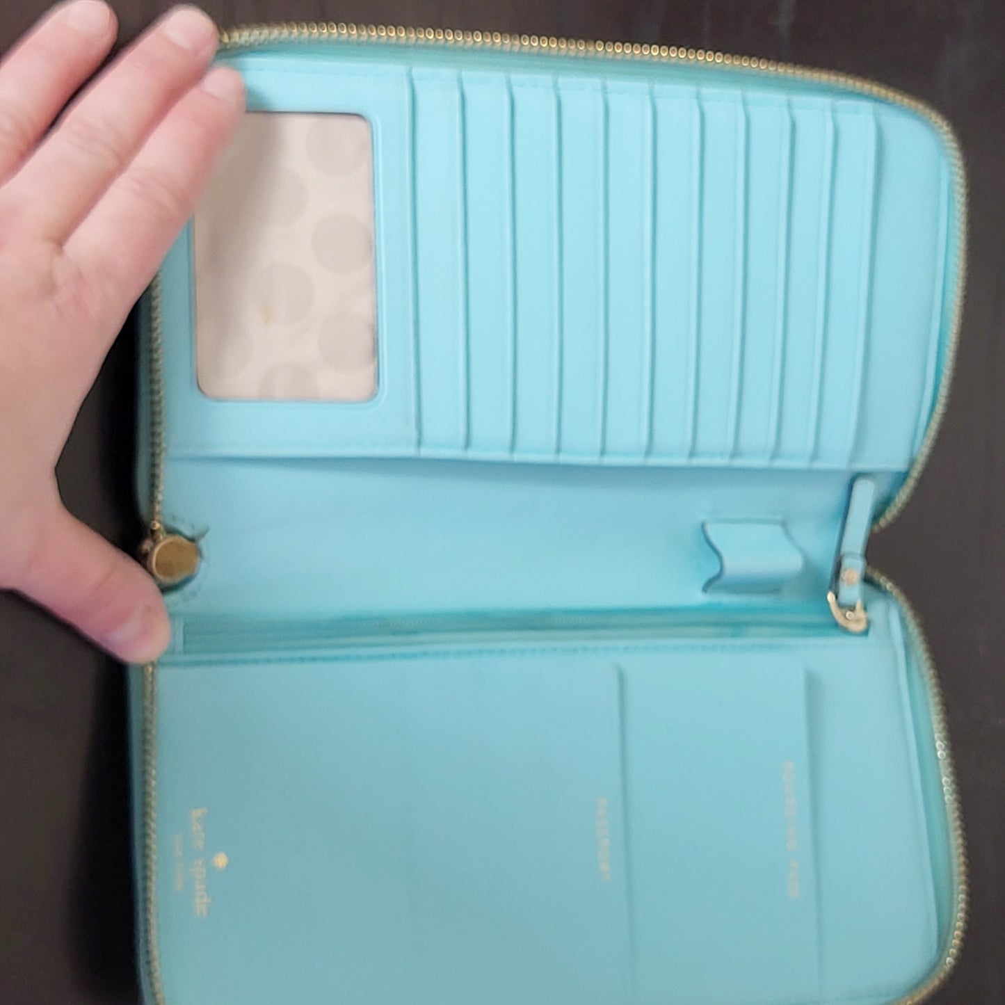 JKZ2 - Kate Spade Cedar Street Maia Travel Wallet in Atoll Blue