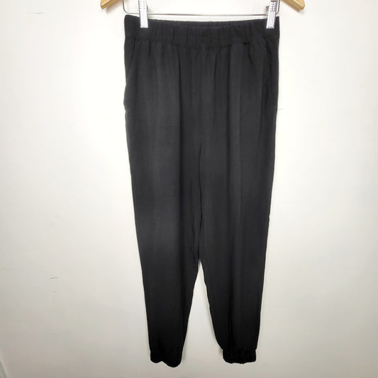 JLMB1 - Only black "Nova Lux Lounge Pant" elastic waist pants with tapered leg. Size medium