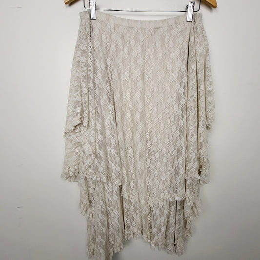 JLMB2 - Bluivy assymetrical lace midi skirt. Size large