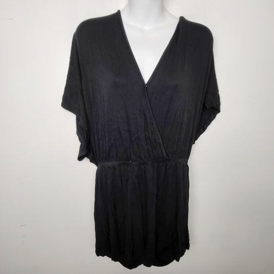 MHCK2 - La Vie En Rose Aqua black romper / beach cover up. Size XL 🍁