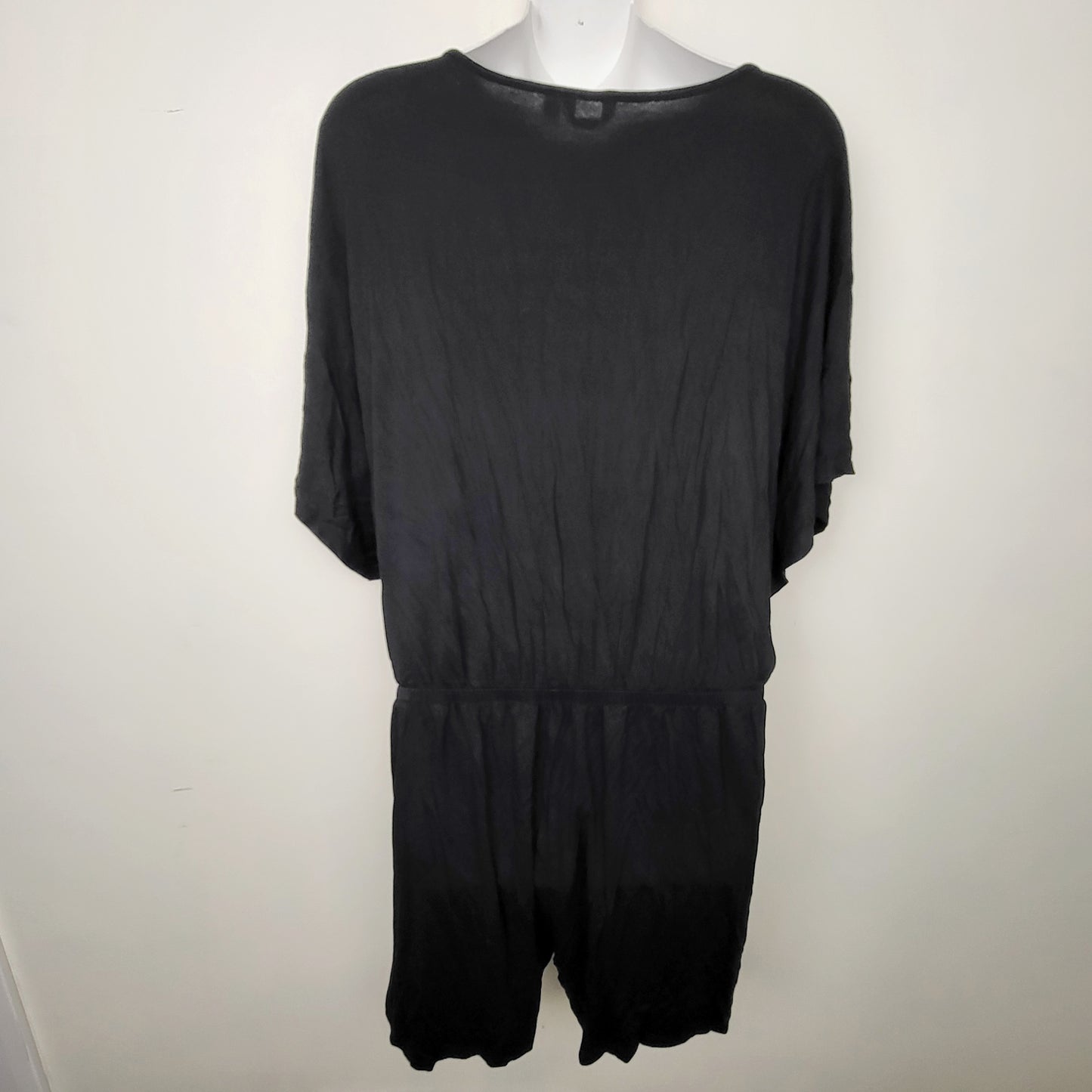MHCK2 - La Vie En Rose Aqua black romper / beach cover up. Size XL 🍁