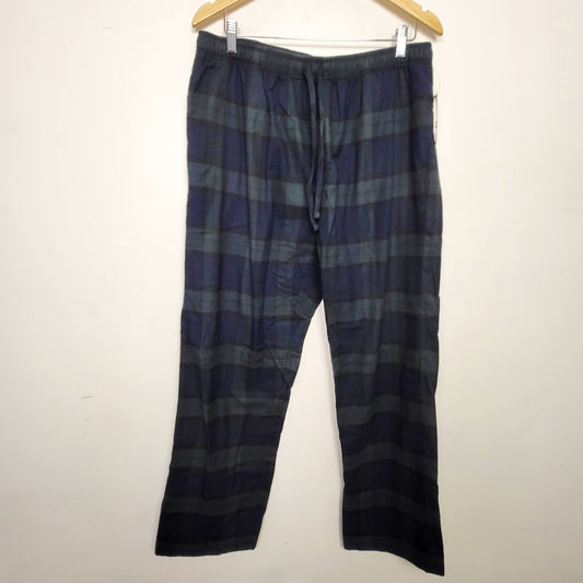RHW1 - NEW - Denver Hayes navy and green plaid lounge pants. Size large 🍁