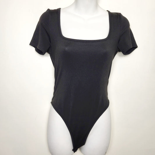 RHW - Black squareneck bodysuit. Approx size medium