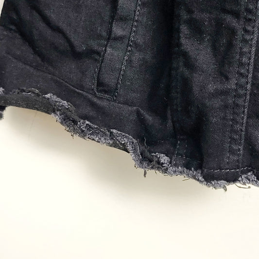 BBIN1 - Buffalo David Bitton black jean jacket with distressed hem. Size XL