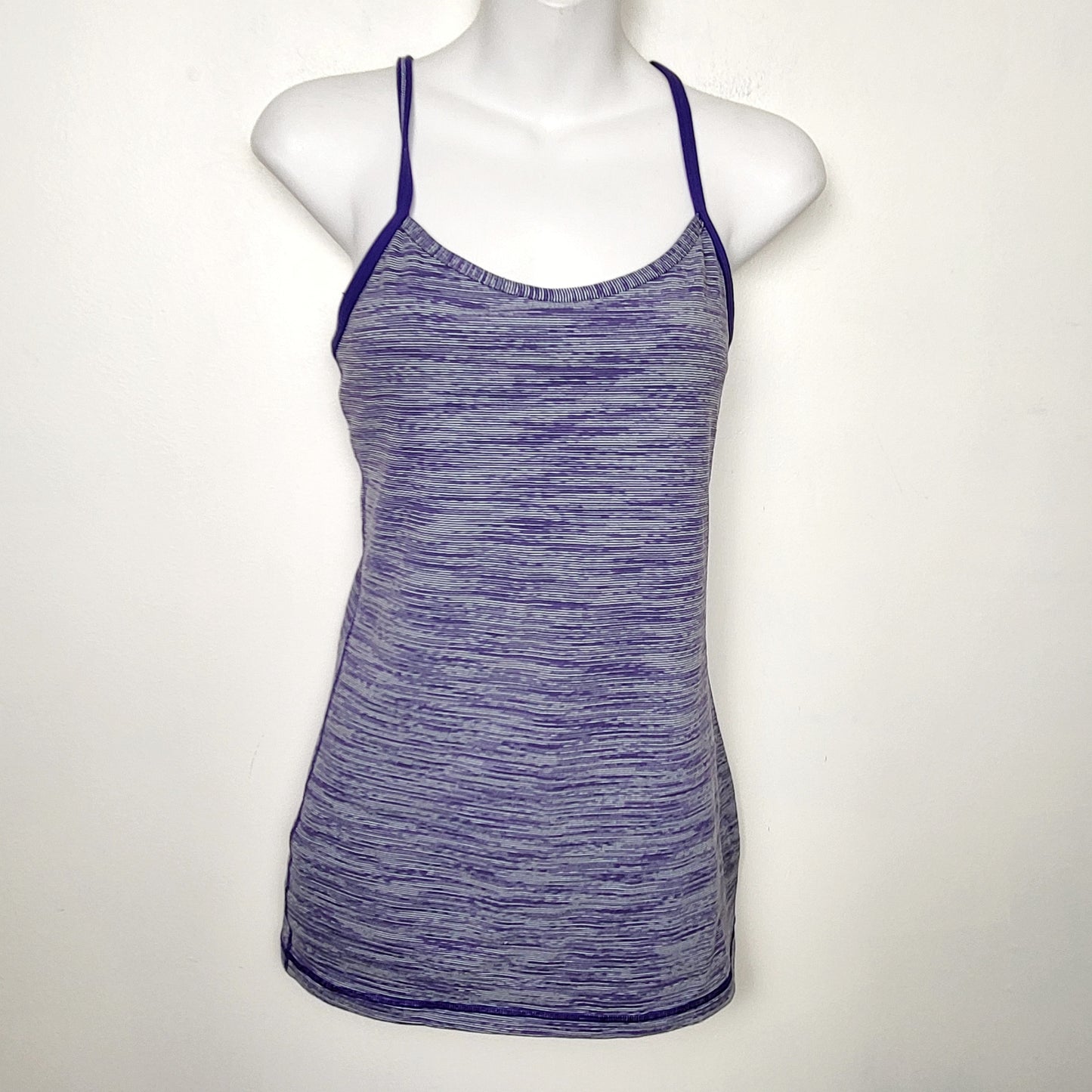 KBRD - Lululemon purple marled tank top with shelf bra. Size 6