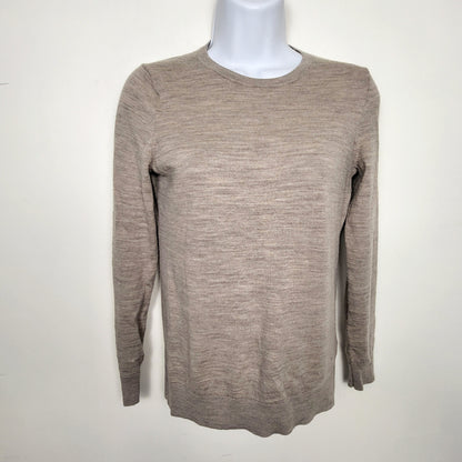 CSAL1 - Lord and Taylor light brown extra fine Merino wool sweater. Size medium