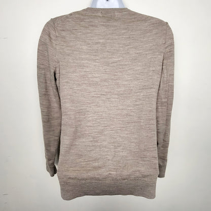 CSAL1 - Lord and Taylor light brown extra fine Merino wool sweater. Size medium