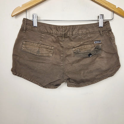 CSAL1 - Roxy olive green denim shorts. Size 1 (sizes like a small)