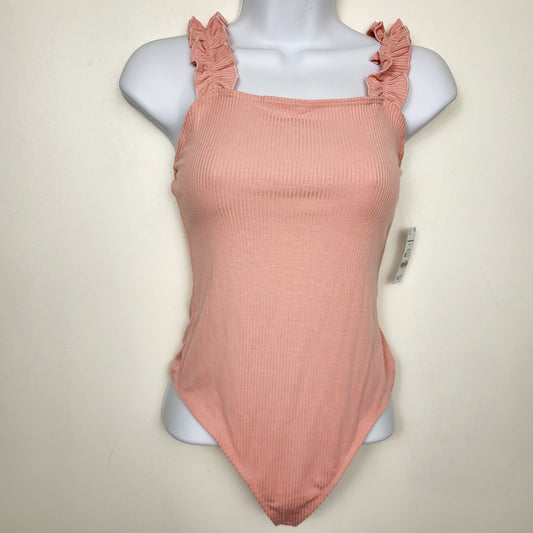 CSAL1 - NEW - Ardene pink ribbed bodysuit. Size XS