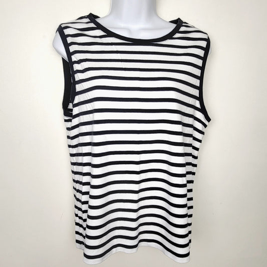 LHEP1 - Gap white and navy striped "Modern" tank. Size XL TALL