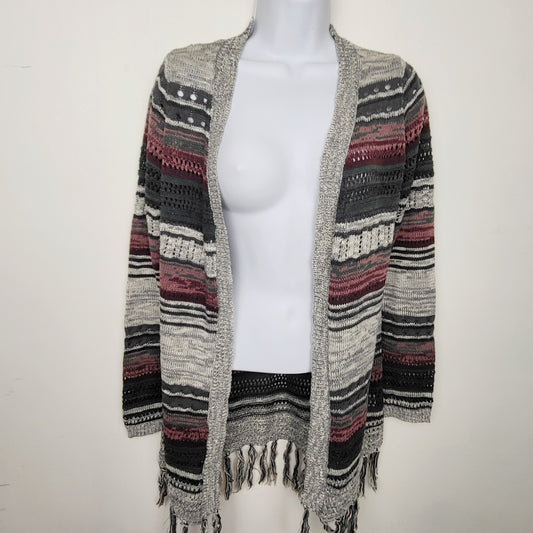 AWLCH2 - Warehouse One striped open cardigan sweater. Size XS