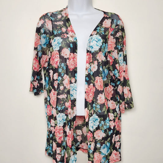 MFTZ2 - Warehouse One floral print Kimono style top. Size XS