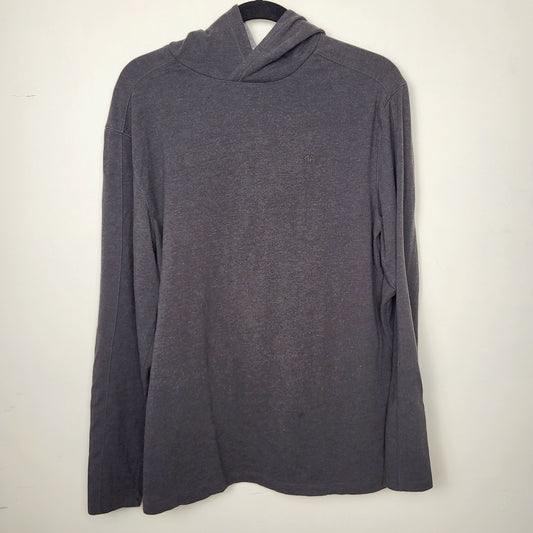 MGRR - Buffalo David Bitton grey hooded long sleeved top. Double knit. Men's size small