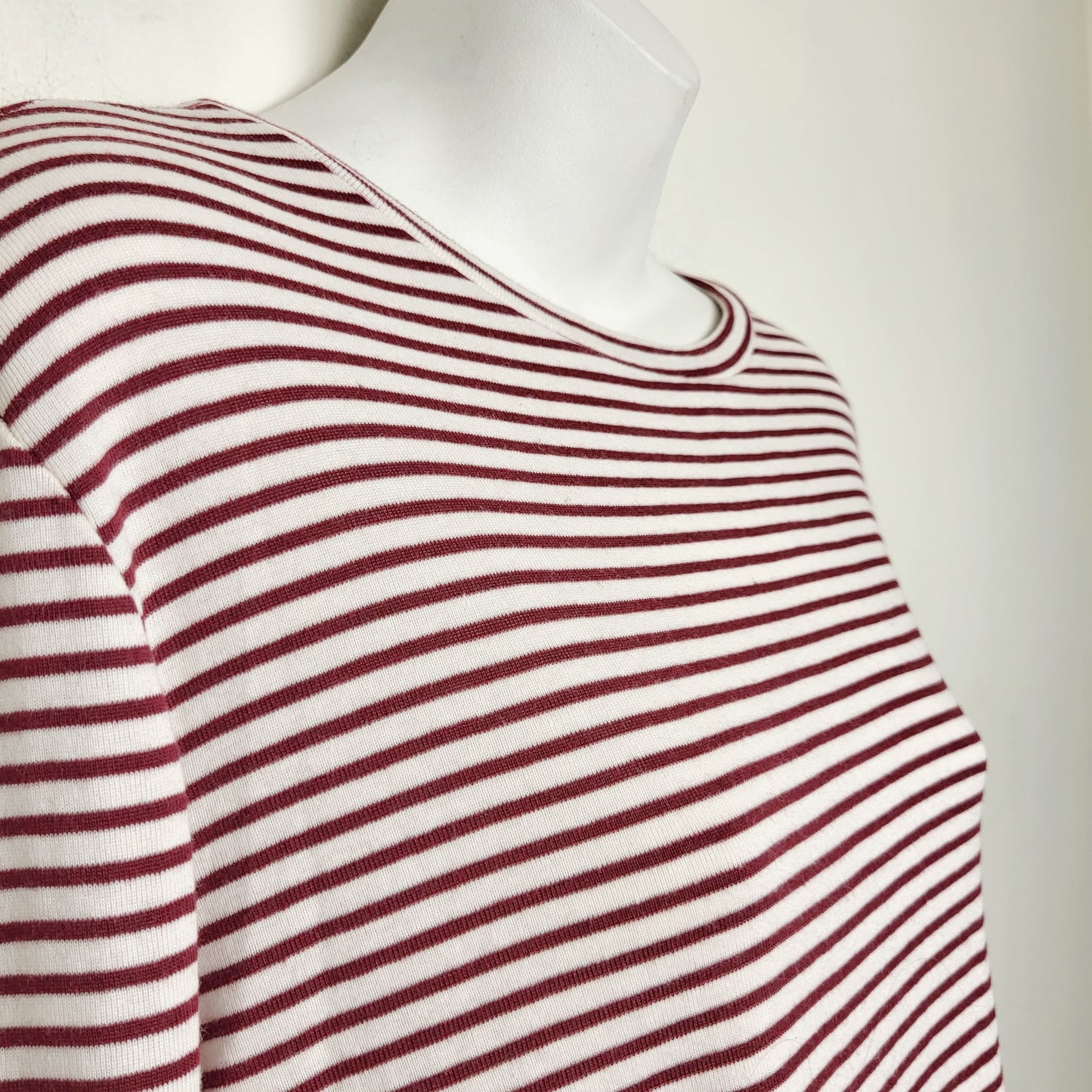 MBRS - Cherish red and white striped long sleeved top. Sizes like a large