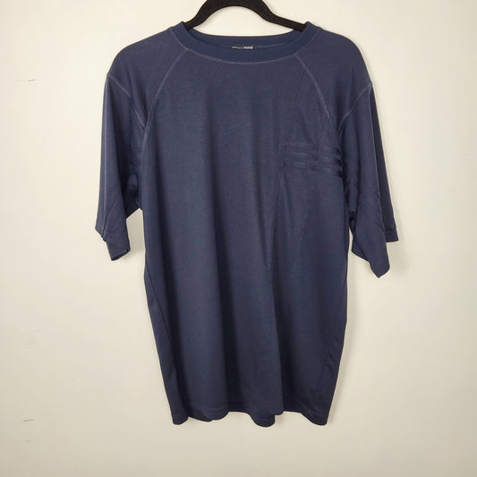 JUDR1 - Adidas navy Clima365 active t-shirt. Men's size large