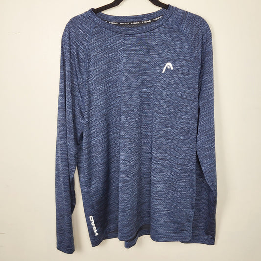 JUDR1 - Head blue marled long sleeved active top. Men's size large