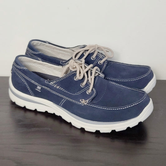 JUDR1 - Skechers navy "Darcio" Oxford shoes. Men's size 9