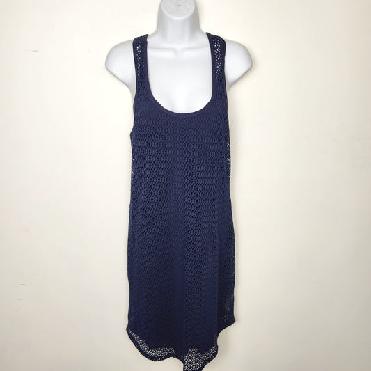 MFTZ2 - Dex navy mesh sleeveles dress / beach cover-up. Size small