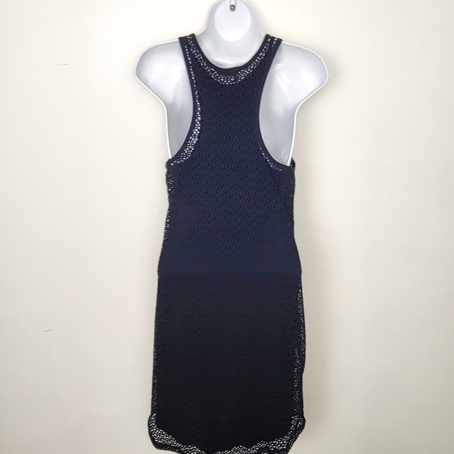 MFTZ2 - Dex navy mesh sleeveles dress / beach cover-up. Size small