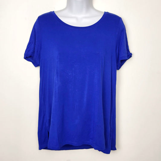 MFTZ2 - Cable and Gauge royal blue viscose t-shirt. Size large