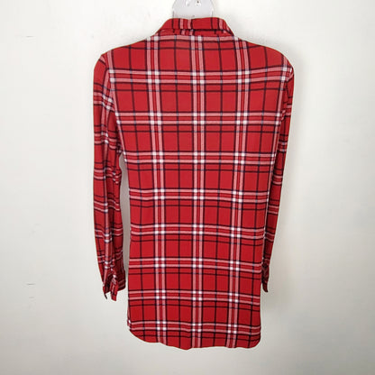 CSEB - Ardene red plaid super soft button down shirt. Size small