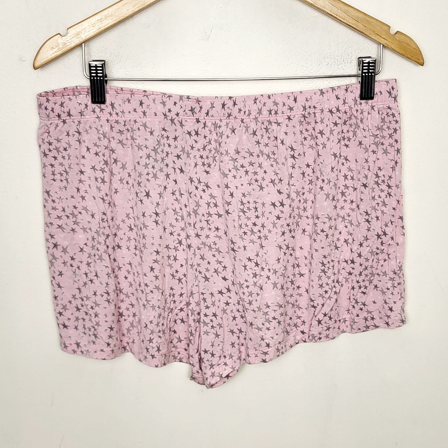 BBIN2 - J and B pink modal sleep shorts with stars. Size large