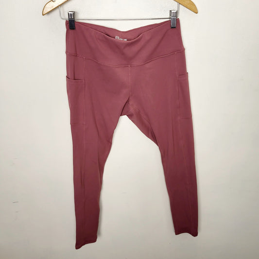 BBIN2 - Polygon pink active leggings with pockets. Size large