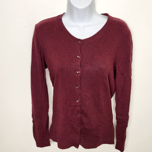 CBRD1 - Gap burgundy lightweight cardigan sweater. Size small