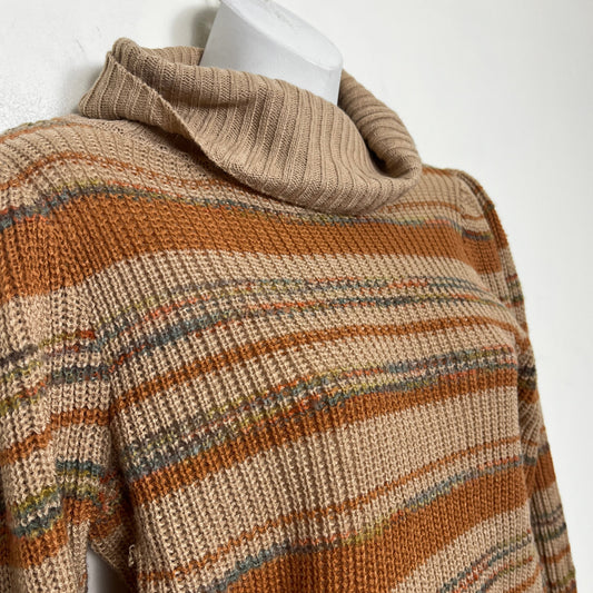 KMRY1 - B.O.G. Collective striped cowl neck sweater. Size small