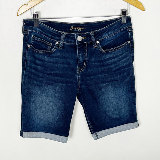 NOFF1 - Bootlegger cuffed denim shorts. Size 29