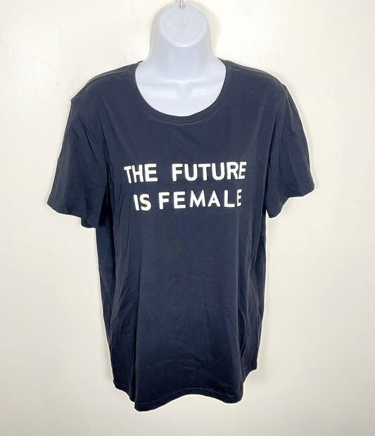 MBRS2 - Black "The Future is Female" t-shirt. Size large