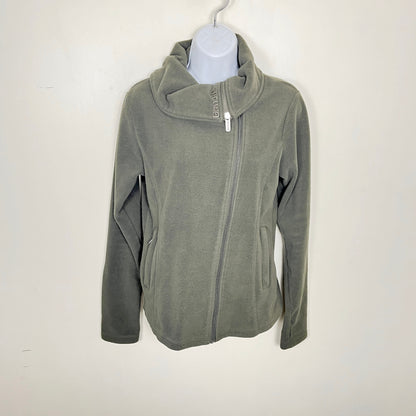 KMRY2 - Bench green cowl neck zip fleece jacket. Size medium