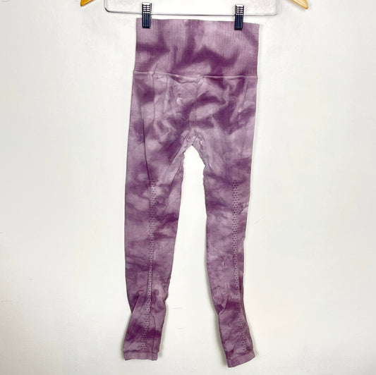 ESZ2 - Free People purple tie dye "Good Karma" ankle leggings. Size XS/S
