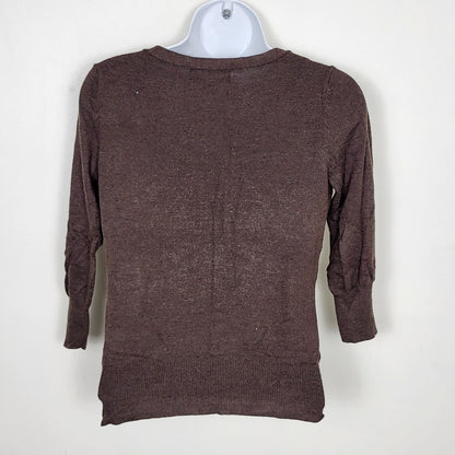 JECH1 - Mossimo brown fitted cardigan sweater. Size small