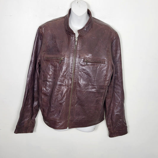 JECH1 - Boutique of Leathers brown leather jacket. Size 40 (Medium)