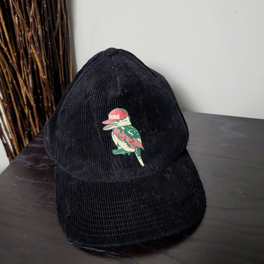 JECH1 - Birds of Condor black corduroy snapback cap with bird.