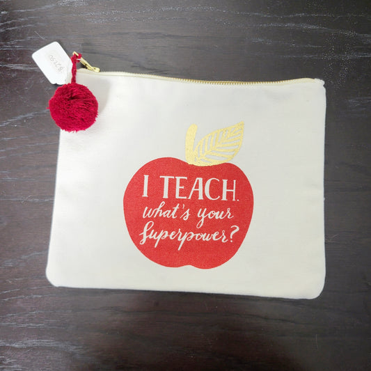 JECH1 - NEW - Paper Source "I Teach, What's Your Superpower?" pouch