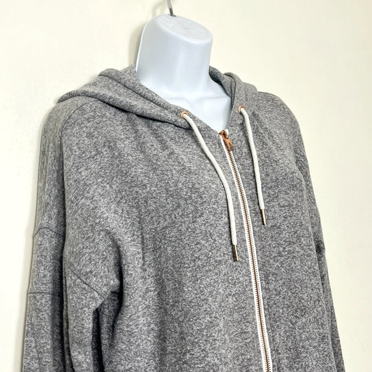 CFTZ - Volcom grey zip up "True to This" knit hoodie. Size medium