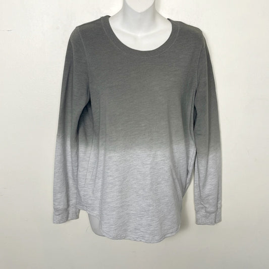 CFTZ - Denver Hayes green and grey dip dye style long sleeved top. Size medium