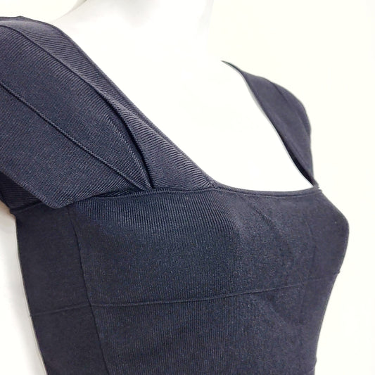 KMRY2 - Max Studio black bandage bodycon dress. Size XS