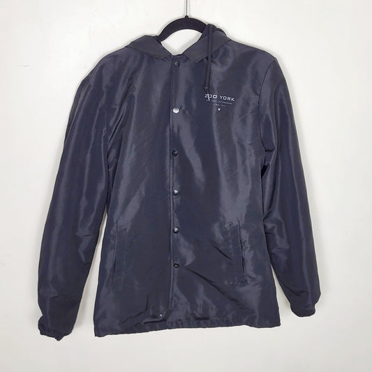 NOFF2 - Zoo York black hooded lightweight windbreaker style jacket. Men's size medium