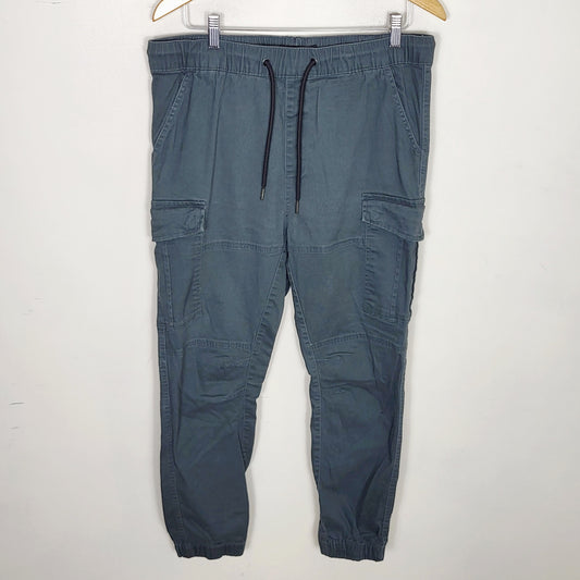 NOFF2 - Arsenic dark grey twill cargo jogger pant. Size large