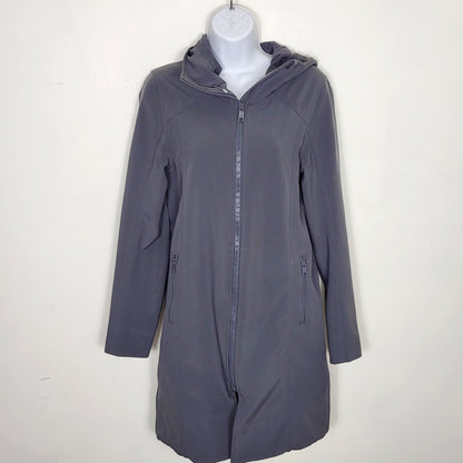 CKLB1 - Lululemon Grey Glyde Along Softshell rain jacket. Size 6