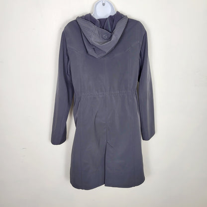 CKLB1 - Lululemon Grey Glyde Along Softshell rain jacket. Size 6
