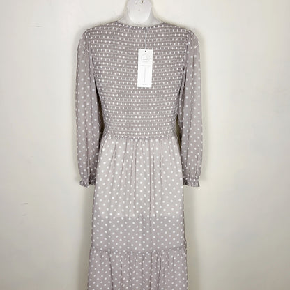 CKLB1 - NEW - Mad About Style X Jilly Box "Grace" Birch Dot Midi Dress. Size small