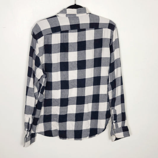 CKLB1 - Polo Ralph Lauren black plaid classic fit button down casual shirt. Ladies XL